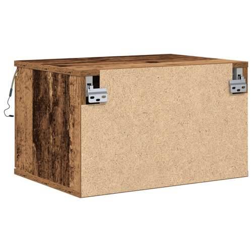 Noćni ormarić s LED-om zidno montiran od starog drveta 50x36x30 cm Cijena
