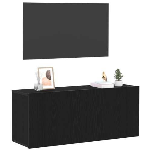 TV Zidna Kancelarija Crni Hrast 100x30x41 cm Konstruirano Drvo Cijena