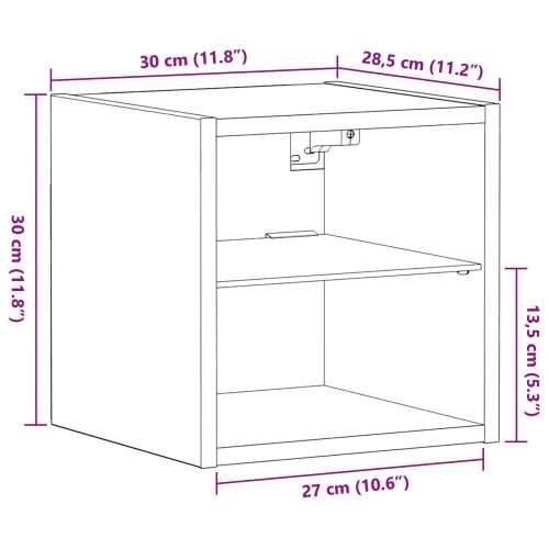 LED TV ormarić 2 kom Crni hrast 30x28,5x30 cm inženjerska drvo Cijena
