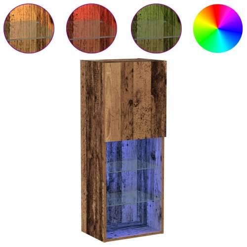 TV Kredenac s LED Osvjetljenjem Stari Drvo 40,5x30x102 cm Cijena