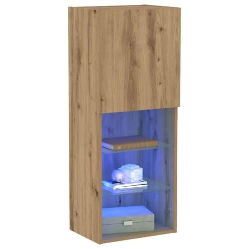 TV kabinet s LED svjetlima Artisan hrast 40,5x30x102 cm Cijena