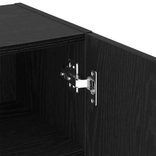 TV Cabinet s LED svjetlima Crni hrast 40,5x30x102 cm Cijena