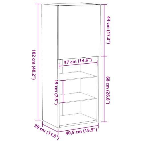 TV Cabinet s LED svjetlima Crni hrast 40,5x30x102 cm Cijena