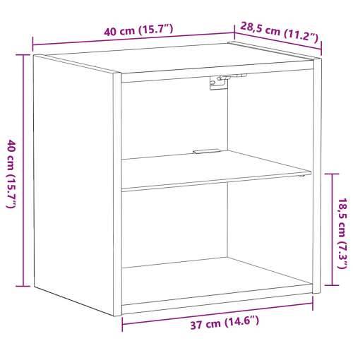 Plutajuća polica Crna hrastovina 40x28,5x40 cm Konstruirano drvo Cijena