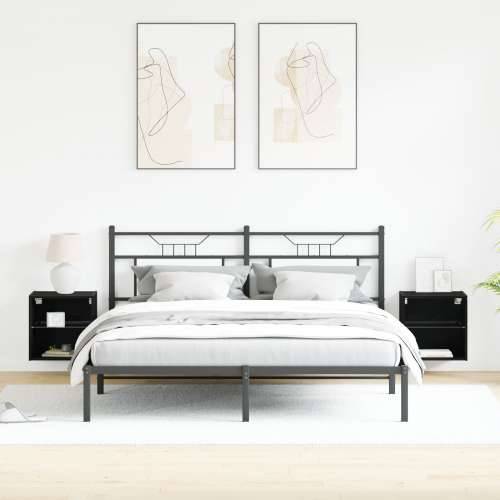 Floating Shelf 2 kom Crni Hrast 40x28,5x40 cm Izrađen drvo Cijena