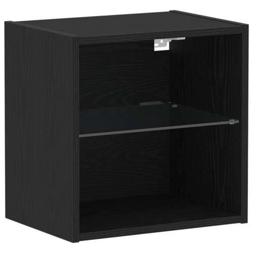 Floating Shelf 2 kom Crni Hrast 40x28,5x40 cm Izrađen drvo Cijena