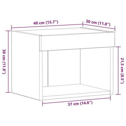 Ormarići s LED svjetlima 2 kom Artisan hrast 40x30x30 cm Cijena