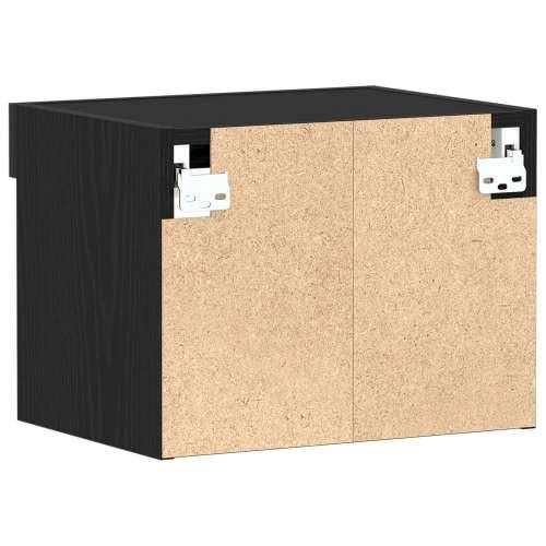 Zidne ormare s LED svjetlima 2 kom Crni hrast 40x30x30 cm Cijena