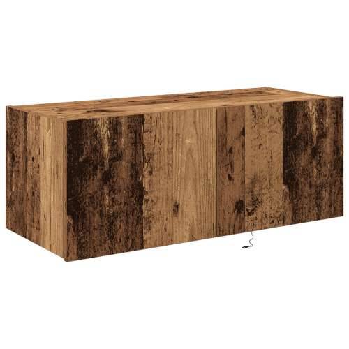 TV ormarić sa LED svjetlima Stari drvo 80x35x31 cm Cijena