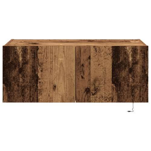 TV ormarić sa LED svjetlima Stari drvo 80x35x31 cm Cijena