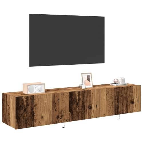 TV zidni ormari s LED svjetlima 2 kom Ostar drvo 80x35x31 cm Cijena
