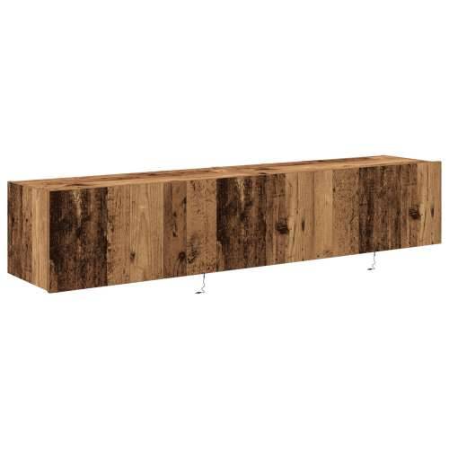 TV zidni ormari s LED svjetlima 2 kom Ostar drvo 80x35x31 cm Cijena