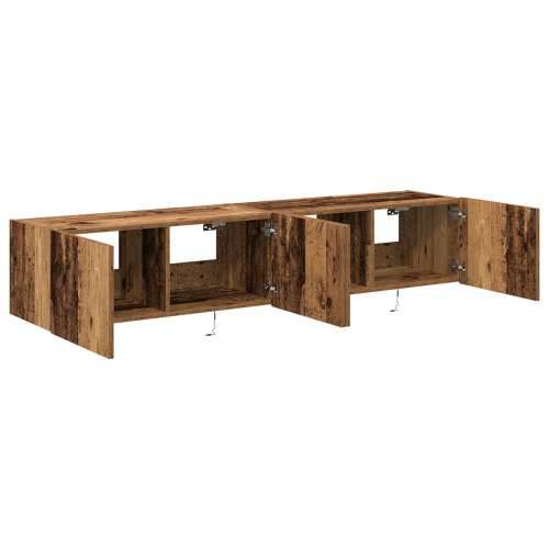 TV zidni ormari s LED svjetlima 2 kom Ostar drvo 80x35x31 cm Cijena