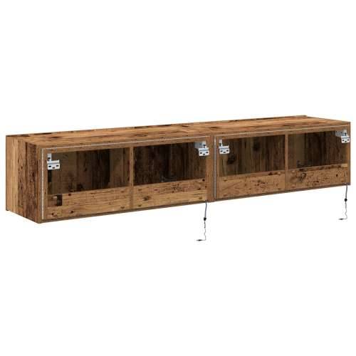 TV zidni ormari s LED svjetlima 2 kom Ostar drvo 80x35x31 cm Cijena