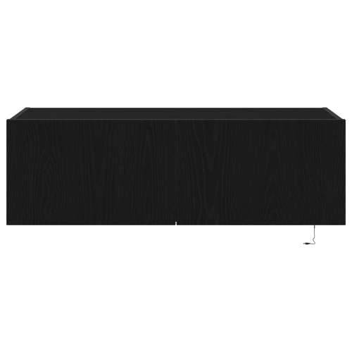 TV zidni ormar s LED svjetlima Crni hrast 100x35x31 cm Cijena