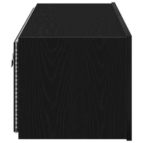 TV zidni ormar s LED svjetlima Crni hrast 100x35x31 cm Cijena