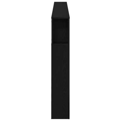 Uređaj za pohranu s uzglavljem i LED svjetlima Crna hrastovina 220x18,5x103,5 cm Cijena