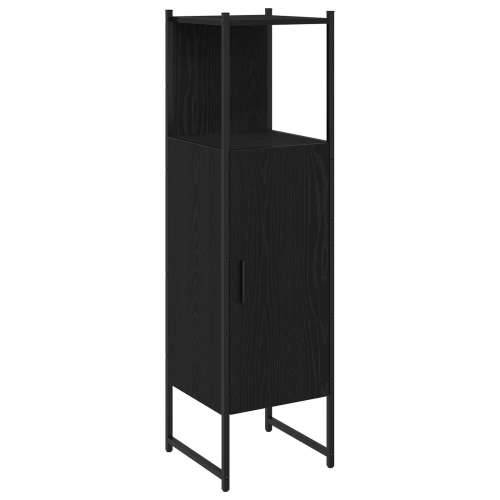 Crna ormar za kupaonicu hrast 33x33x120,5 cm konstruirano drvo Cijena