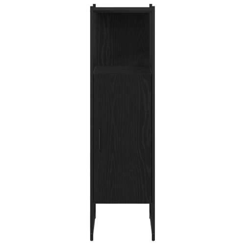 Crna ormar za kupaonicu hrast 33x33x120,5 cm konstruirano drvo Cijena