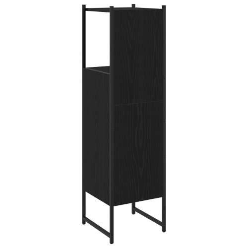 Crna ormar za kupaonicu hrast 33x33x120,5 cm konstruirano drvo Cijena