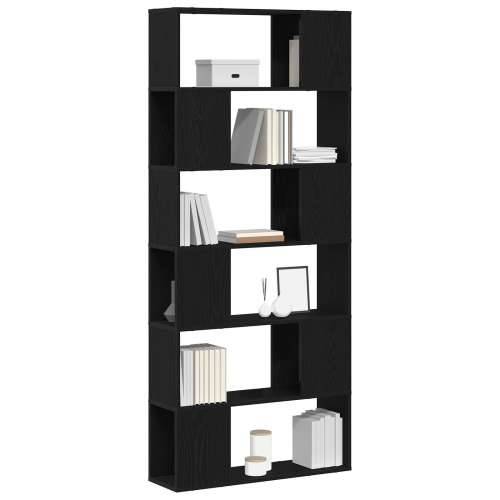 Polica za knjige Crni hrast 80x24x186 cm Konstruirano drvo Cijena