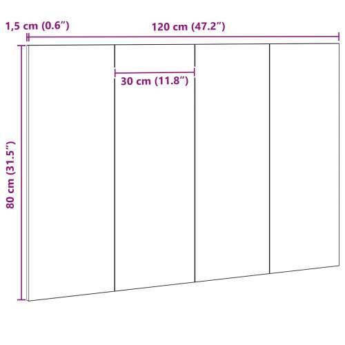 Uzglavlje kreveta Crna hrastovina 120x1,5x80 cm inženjerski drvo Cijena