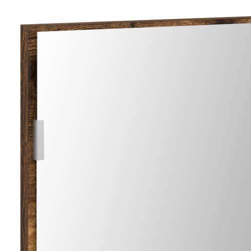 Ormar s ogledalom za kupaonicu s LED svjetlom dimljenog hrasta 80x37 cm Cijena