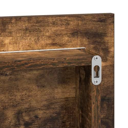 Ormar s ogledalom za kupaonicu s LED svjetlom dimljenog hrasta 80x37 cm Cijena