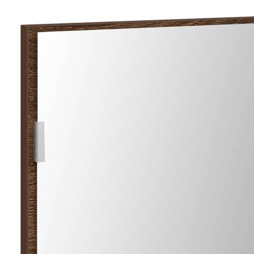 Ogledalo s ormarićem za kupaonicu s LED svjetlom smeđi hrast 80x37 cm Cijena