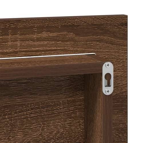 Ogledalo s ormarićem za kupaonicu s LED svjetlom smeđi hrast 80x37 cm Cijena