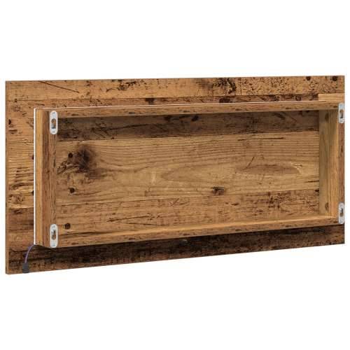Ogledalo za kupaonicu s LED svjetlom, staro drvo 80x37 cm Cijena