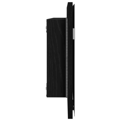 Ogledalo za kupaonicu s LED svjetlom Crni hrast 80x37 cm Cijena