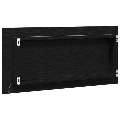 Ogledalo za kupaonicu s LED svjetlom Crni hrast 80x37 cm Cijena
