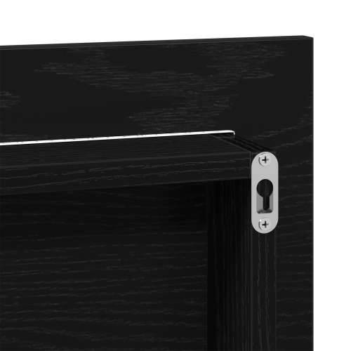 Ogledalo za kupaonicu s LED svjetlom Crni hrast 80x37 cm Cijena