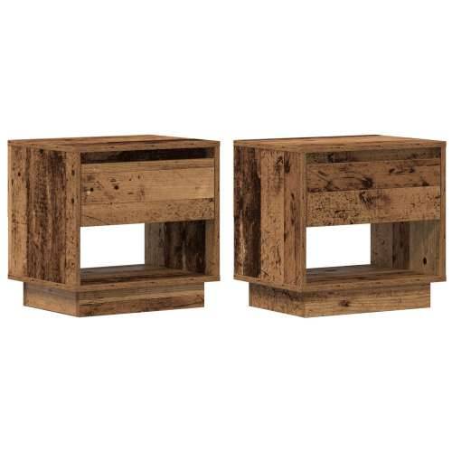 Noćni ormarić 2 kom Old Wood 45x34x45 cm Prozvedeno drvo Cijena