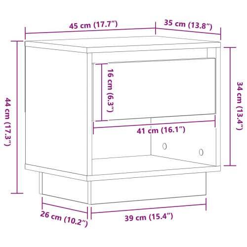Noćni ormarić Crna hrast 45x34x48 cm Konstruirano drvo Cijena