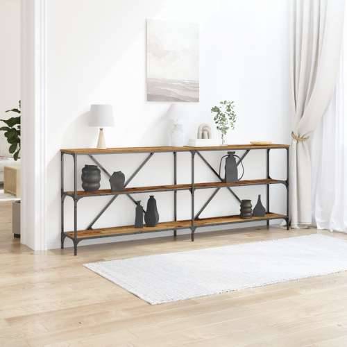 Konsole stol Starood drvo 200x30x75 cm inženjerski drvo i čelik Cijena