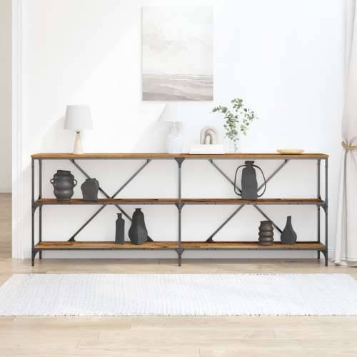 Konsole stol Starood drvo 200x30x75 cm inženjerski drvo i čelik Cijena