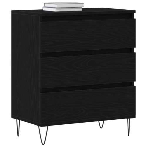 Komoda s ladicama Crni hrast 60x35x70 cm Izrađen od drva Cijena