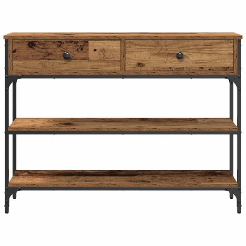Konferencijski stol stari drvo 100x25x75 cm inženjerska drva i čelik Cijena