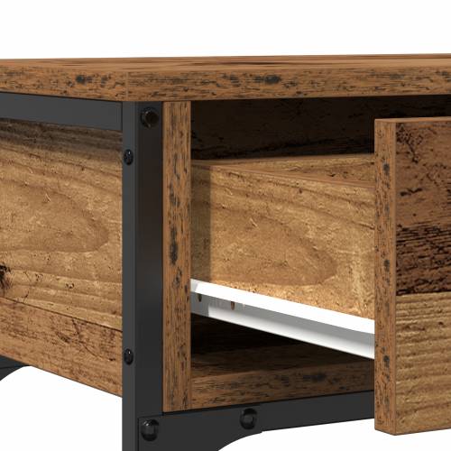 Konferencijski stol stari drvo 100x25x75 cm inženjerska drva i čelik Cijena