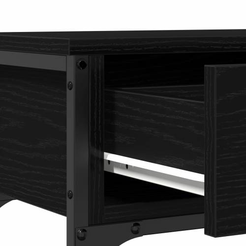 Konsolni stol Crna hrast 100x25x75 cm Inženjerska drva i čelik Cijena