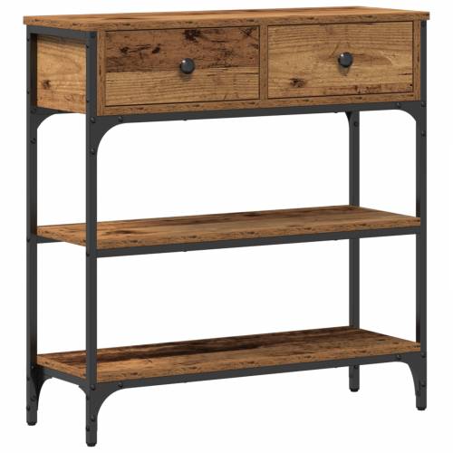 Konzolni stol od starog drveta 72,5x25x75 cm od engineerskog drveta i čelika Cijena