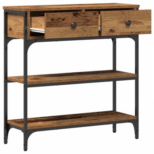 Konzolni stol od starog drveta 72,5x25x75 cm od engineerskog drveta i čelika Cijena