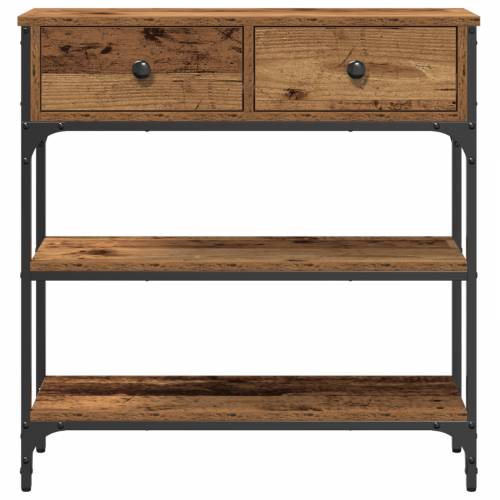 Konzolni stol od starog drveta 72,5x25x75 cm od engineerskog drveta i čelika Cijena