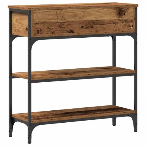 Konzolni stol od starog drveta 72,5x25x75 cm od engineerskog drveta i čelika Cijena