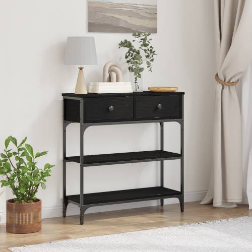 Konferencijski Stol Crna hrast 72,5x25x75 cm Konstruirano drvo i Čelik Cijena
