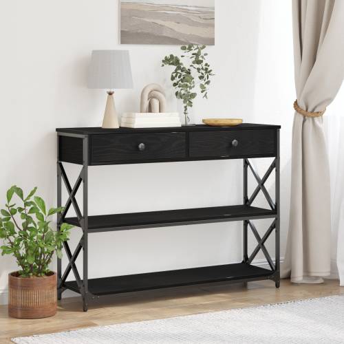 Konfesijski stol Crna Bukva 100x28x75 cm Konstruirano drvo i Čelik Cijena