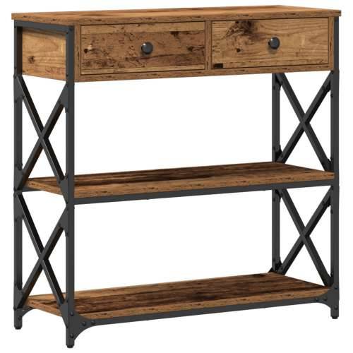 Stol za konzolu Staro drvo 75x28x75 cm Inženjerska drva i čelik Cijena