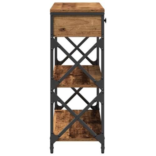 Stol za konzolu Staro drvo 75x28x75 cm Inženjerska drva i čelik Cijena
